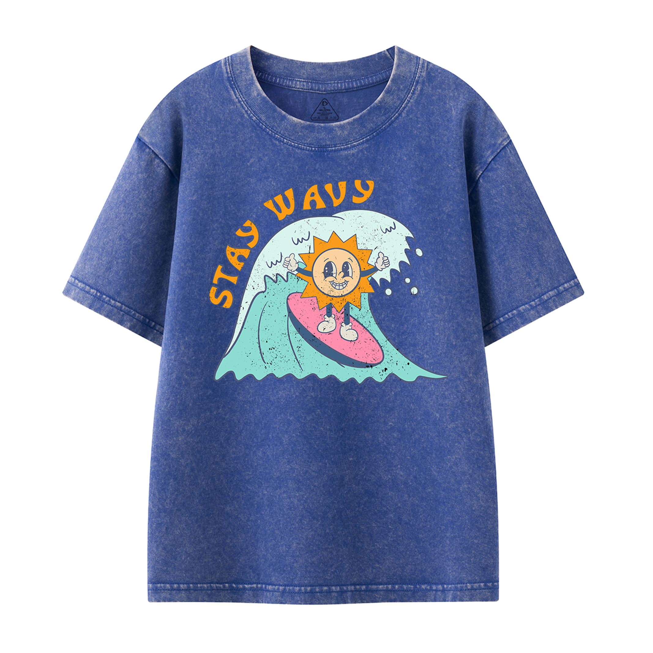 Stay Wavy Toddler&Kids Washed Tees         