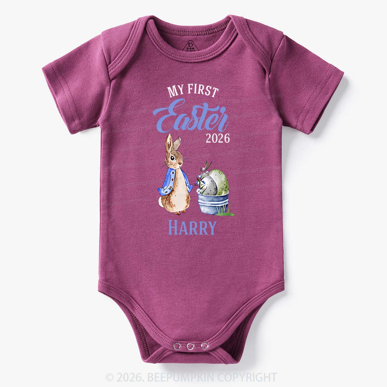 Personalized Little Bunny’s First Easter Baby Bodysuit