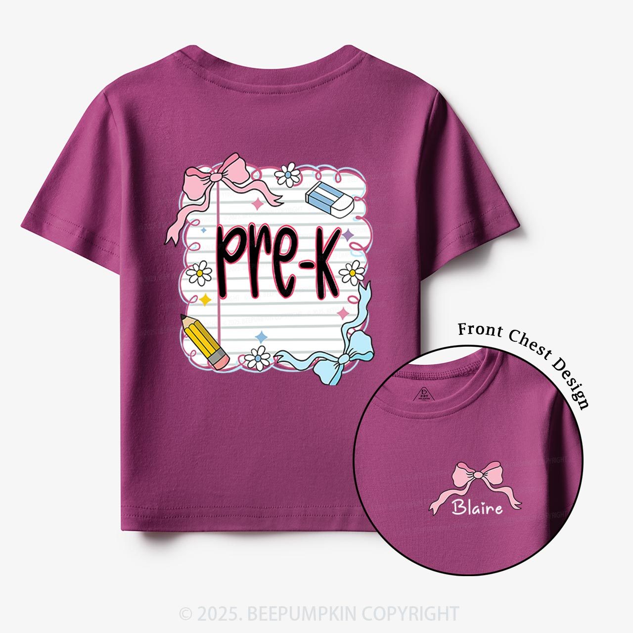 Personalized Back To School Bundle Toddler&Kid's Tees Beepumpkin
