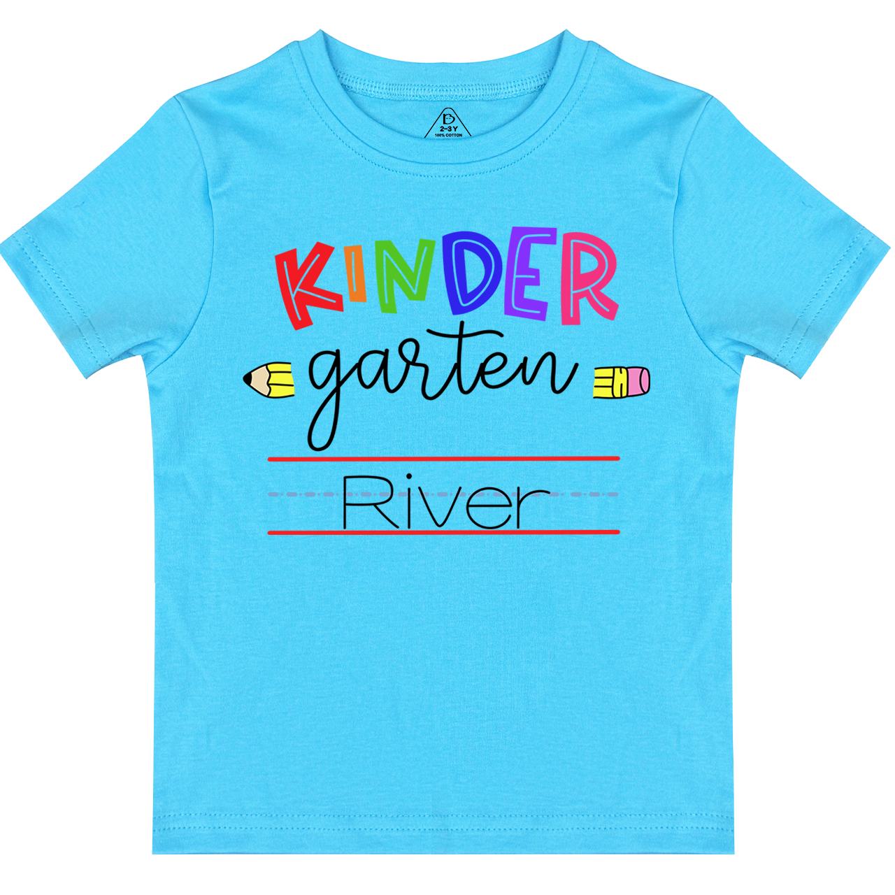 Personalized Kindergarten Line Name Shirt