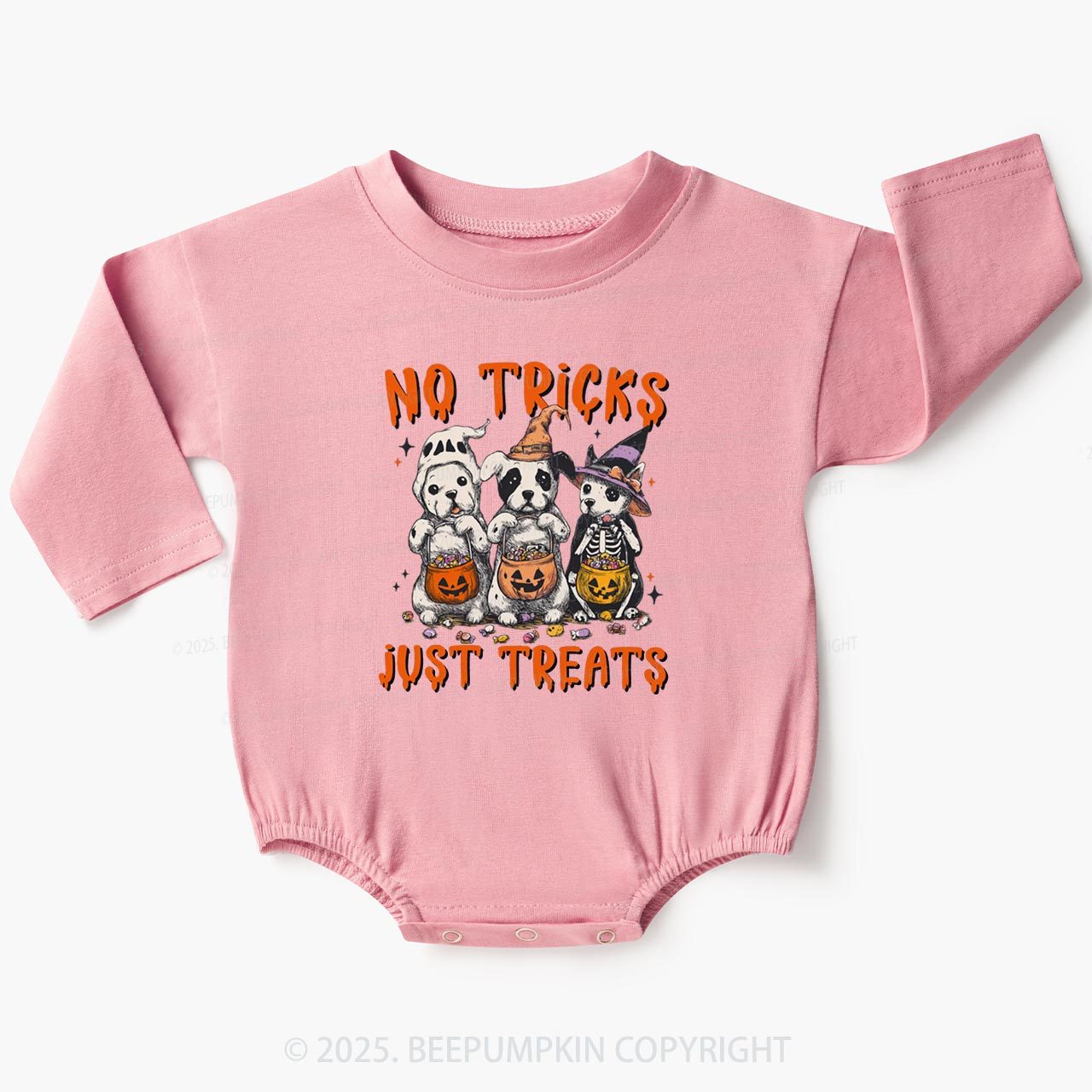 Halloween Dog Baby Bubble Romper Beepumpkin