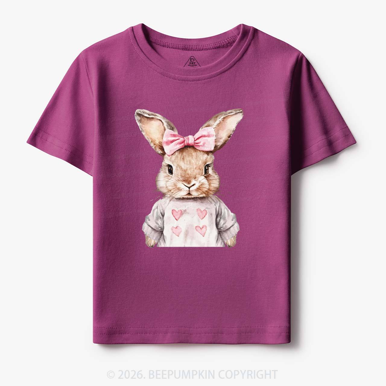 Sweet Bow Bunny Easter Toddler&Kid's Tees