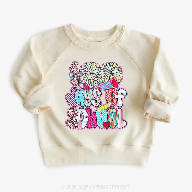 Cheer For 100 Days Pom Pom School Spirit Toddler&Kid's Sweatshirt