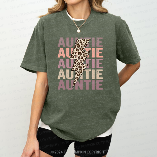 Auntie Leopard Aunt Washed Tees