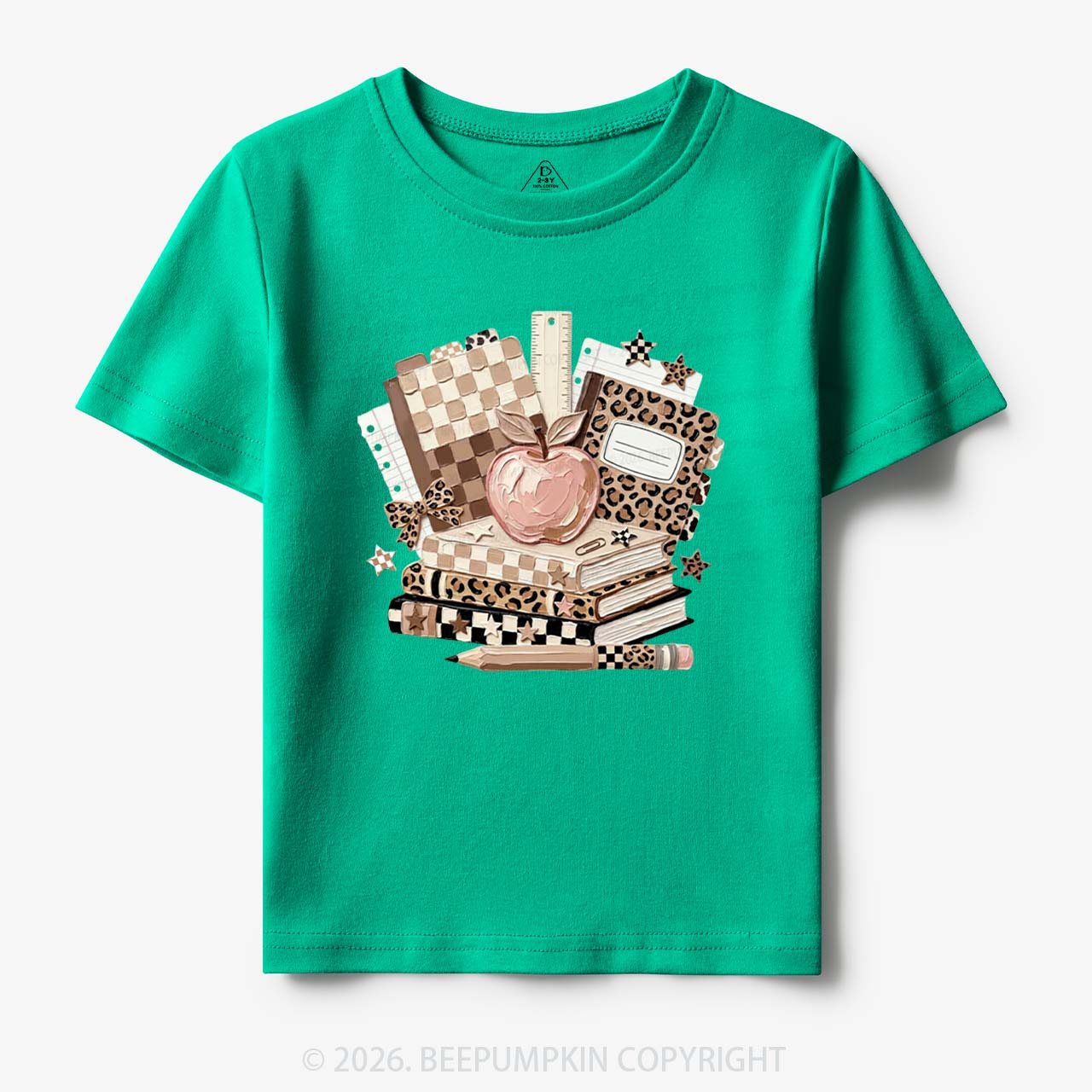 Checkered & Cheetah Back To School Toddler&Kid's Tees