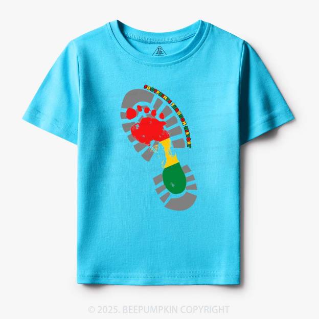 Black History Month Footprint Toddler&Kid's Tees Beepumpkin