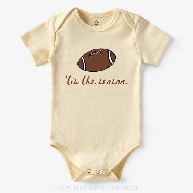Tis The Season Football Bodysuit Beepumpkin