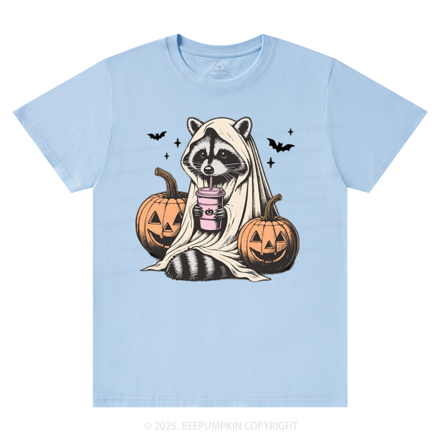 Cute Raccoon Ghost T-Shirts Beepumpkin