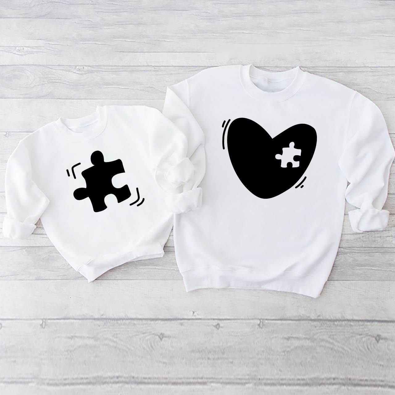 Heart&Puzzle Mom&Me Swetshirt