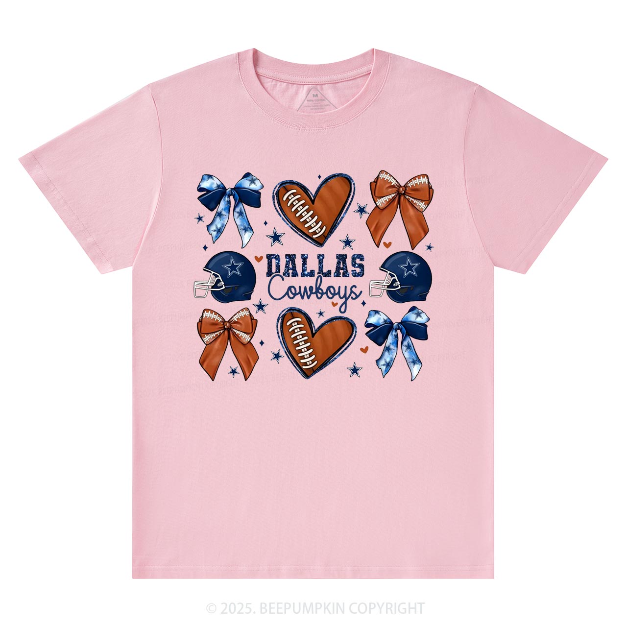 Blue Star Football Mama T-Shirts Beepumpkin