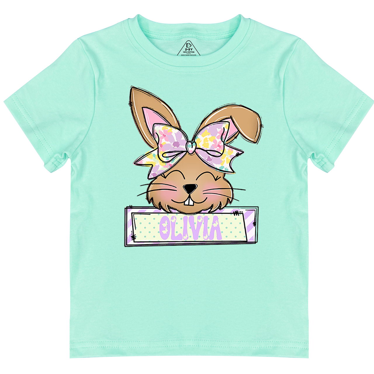 Personalized Bunny Name Toddler&Kid's Tees Beepumpkin