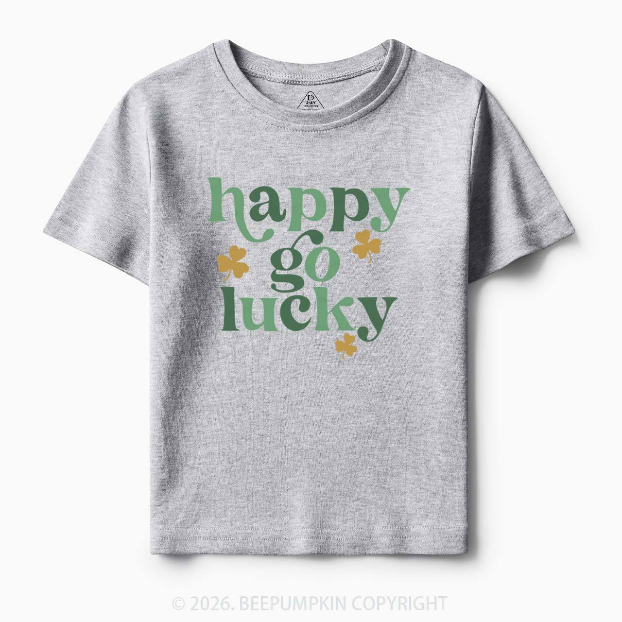 Happy Go Lucky St. Patrick's Day Toddler&Kid's Tees Beepumpkin