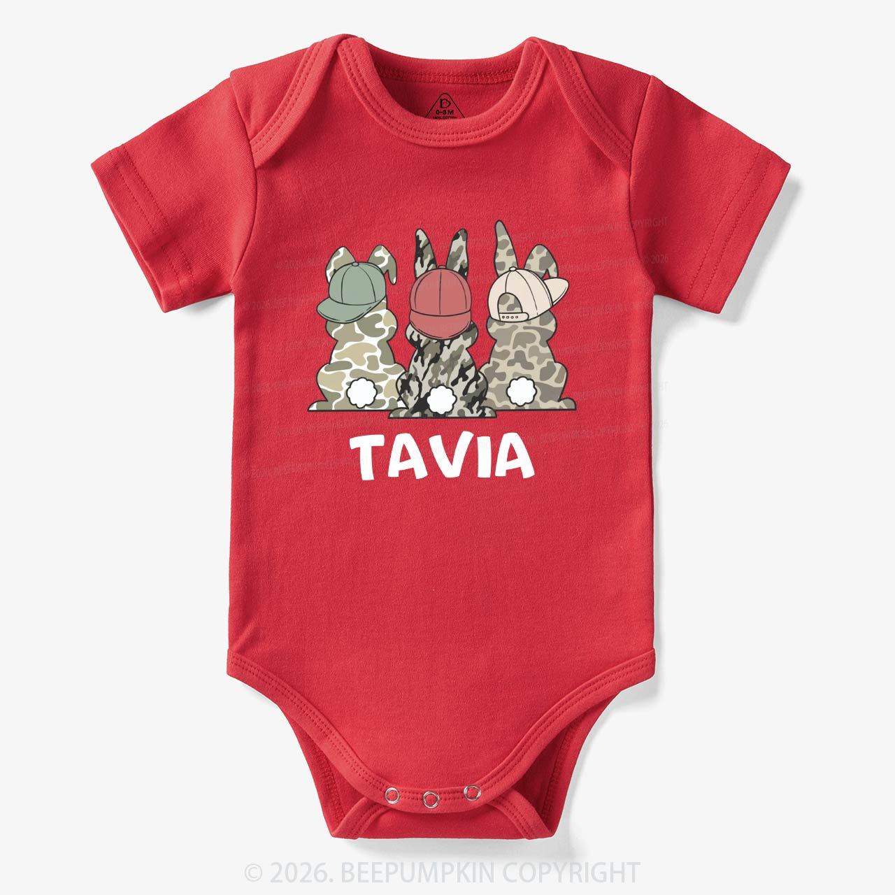 Personalized Camo Easter Bunny Bodysuit
