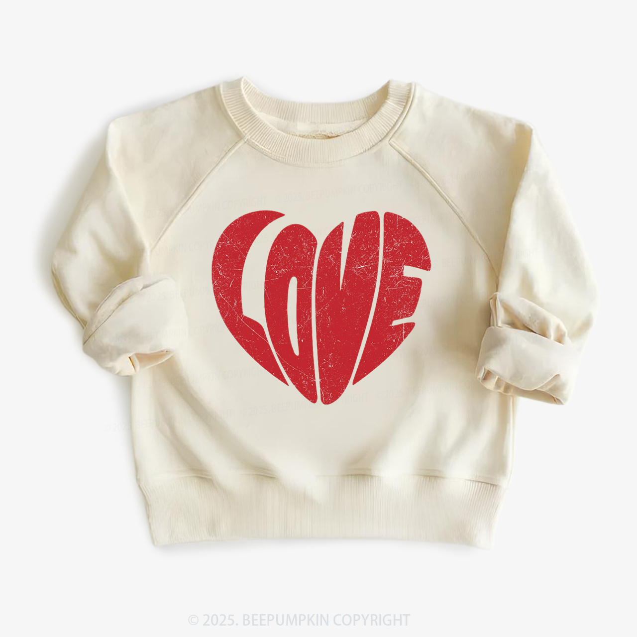 Retro Love Heart Valentine's Day Kid's Sweatshirt