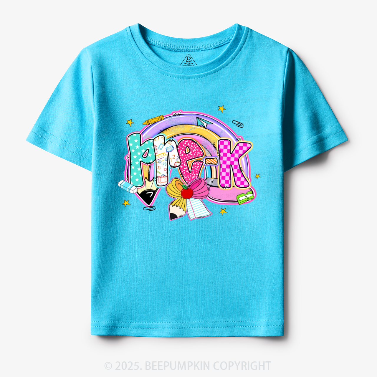 Personalized Rainbow Learning Days Toddler&Kid's Tees Beepumpkin