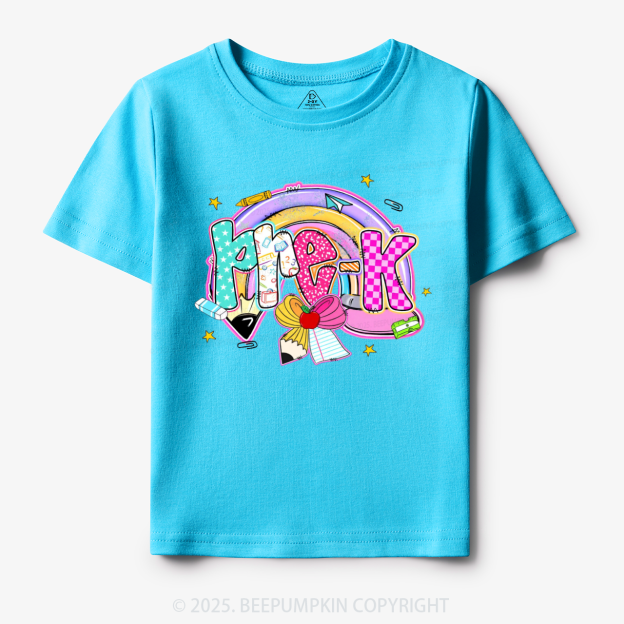 Personalized Rainbow Learning Days Toddler&Kid's Tees Beepumpkin
