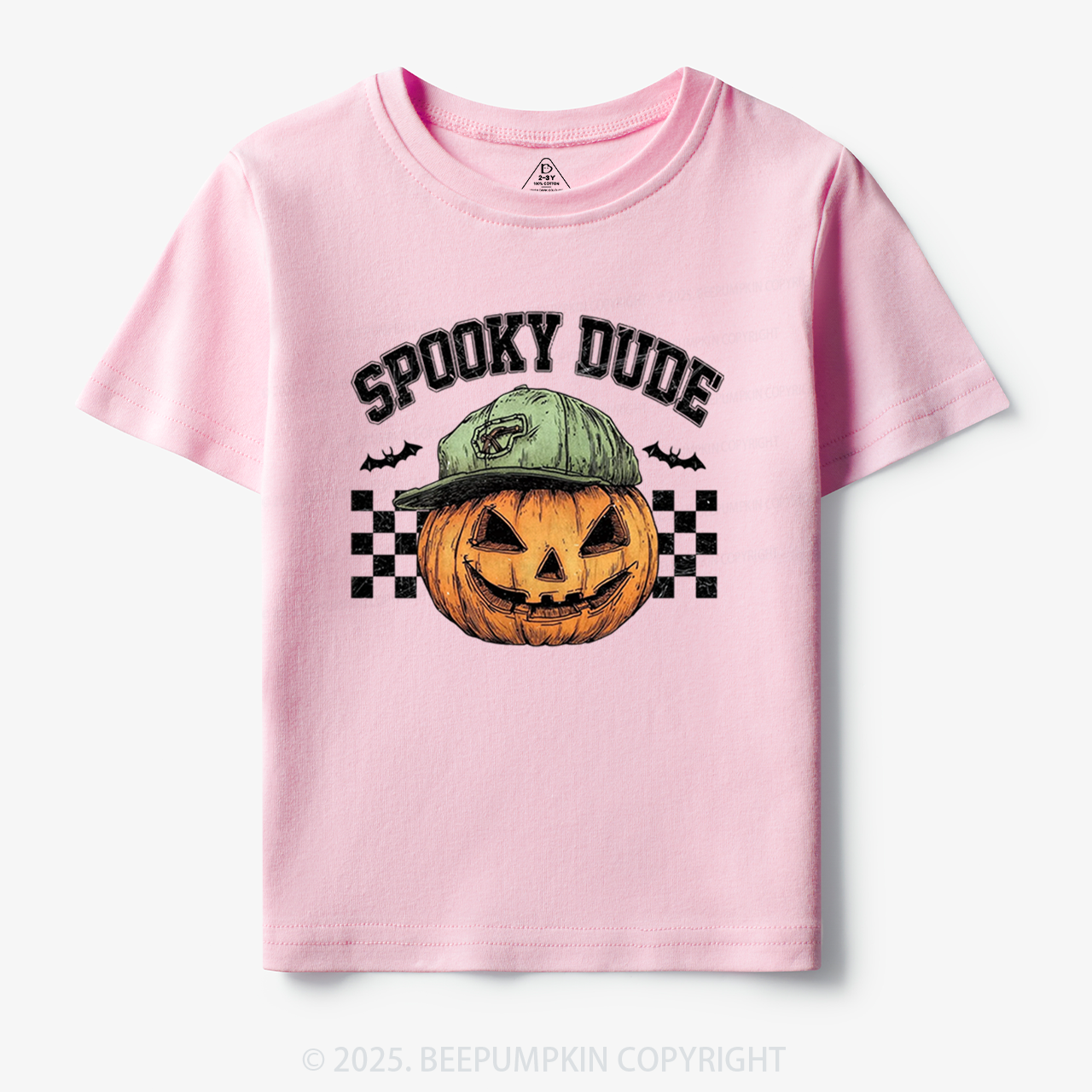Spooky Dude Pumpkin Face Toddler&Kid's Tees Beepumpkin