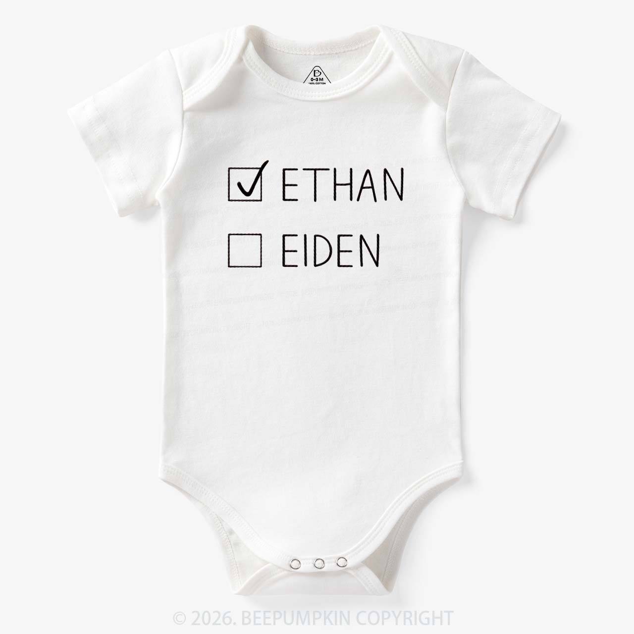 Personalized Twins Funny Bodysuit