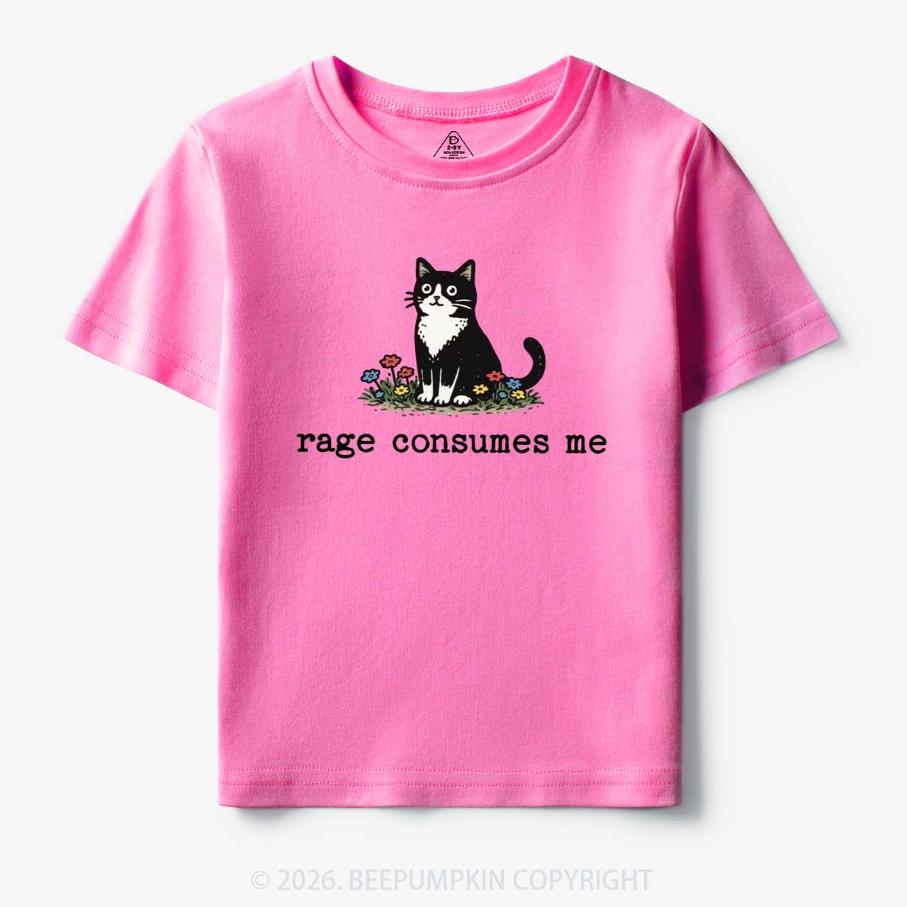 Funny Cat Rage Consumes Me Toddler&Kid's Tees