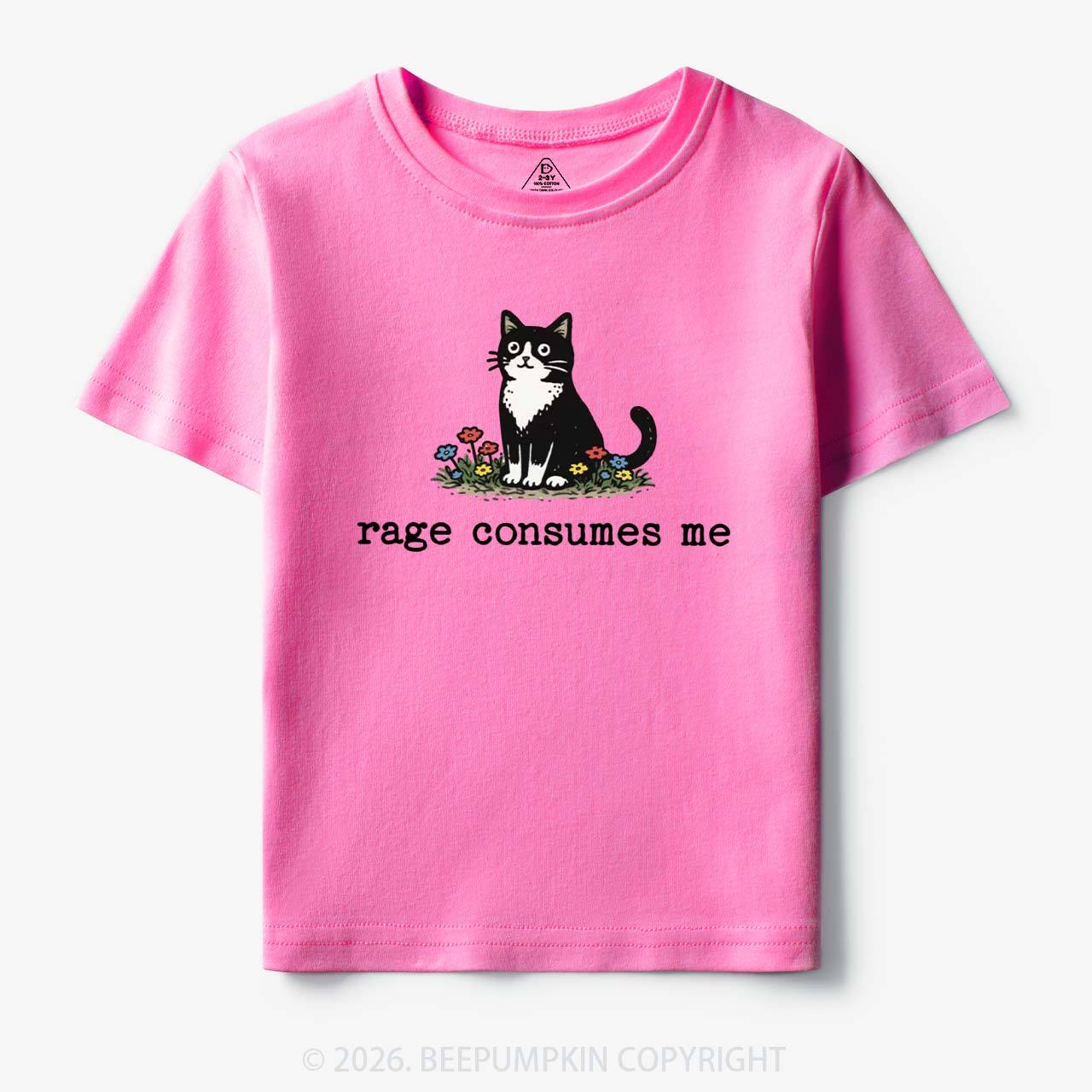 Funny Cat Rage Consumes Me Toddler&Kid's Tees