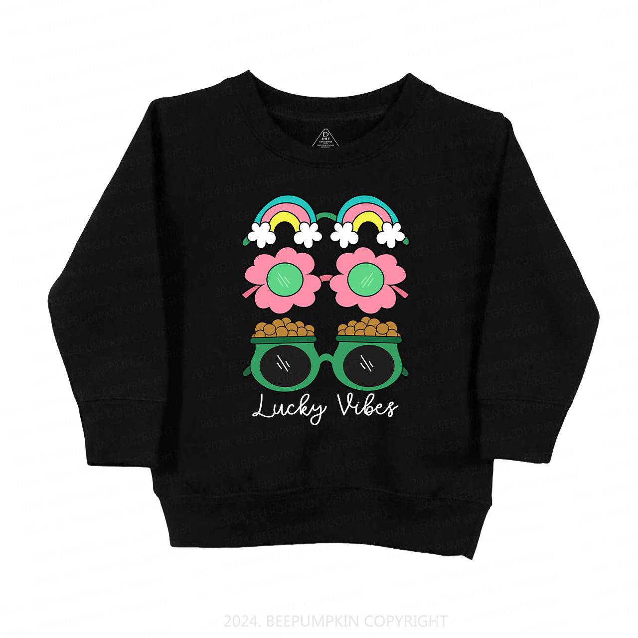 Stripe Heart Valentine Kids Sweatshirt Sale-Beepumpkin™
