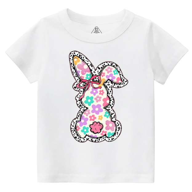 Retro Floral Easter Bunny Toddler&Kid's Tees Beepumpkin