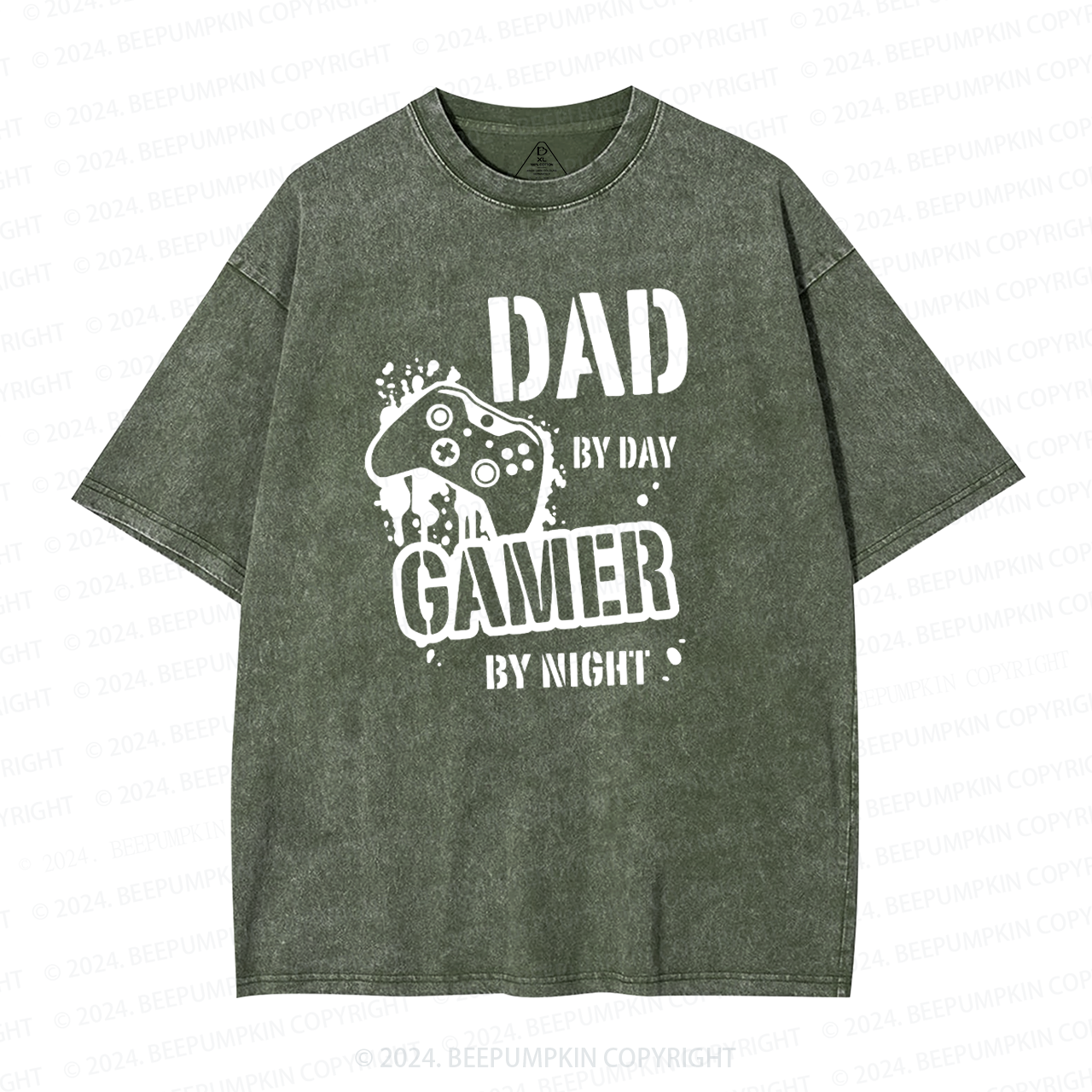 Dad By Day Gamer By Night Washed T-Shirts 