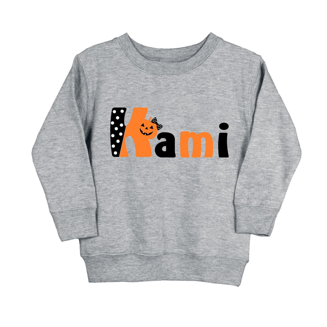 Personalized Halloween Pumpkin Letters Kids Sweatshirt