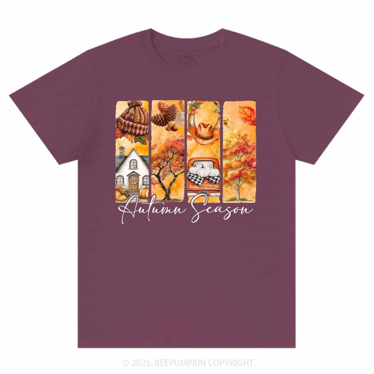 Cozy Autumn Season Brushstroke T-Shirts Beepumpkin 