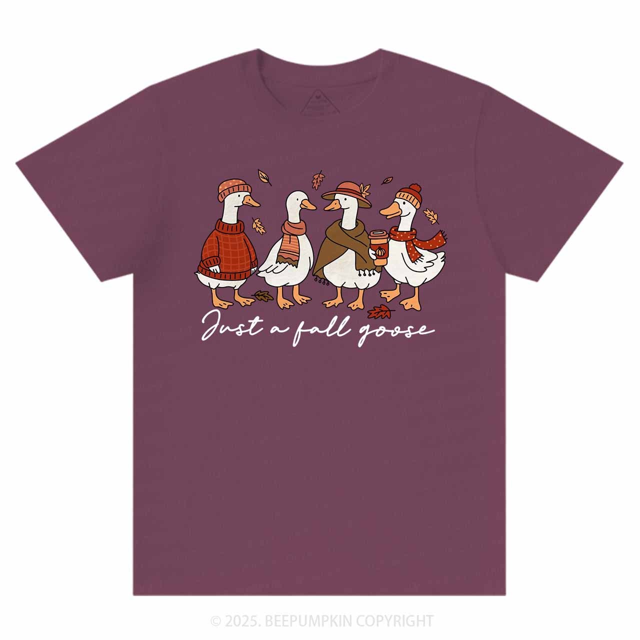 Funny Cozy Goose Fall T-Shirts Beepumpkin 