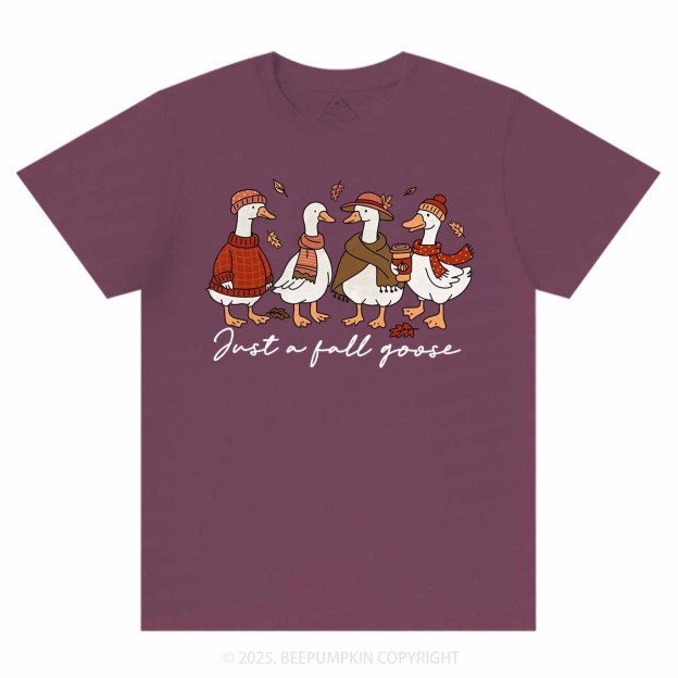 Funny Cozy Goose Fall T-Shirts Beepumpkin 