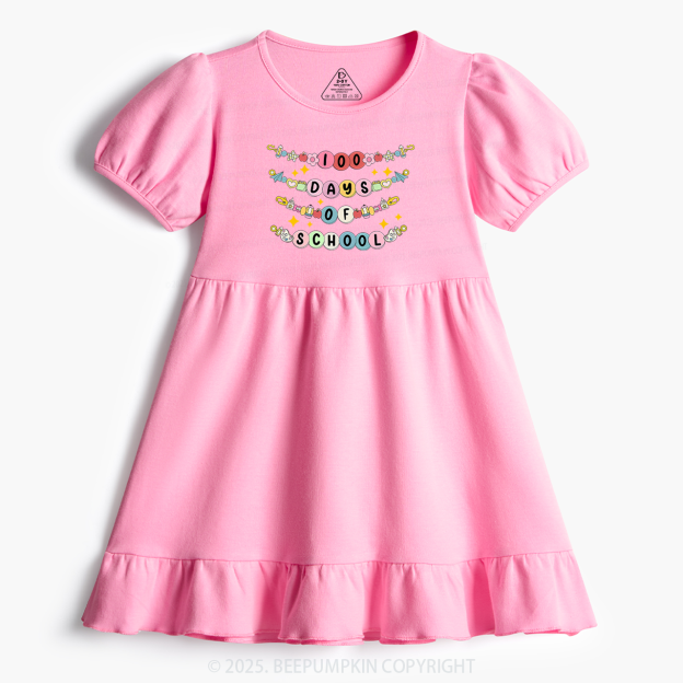 100 Days Of School Toddler&Kid's Ruffle Dress Beepumpkin 