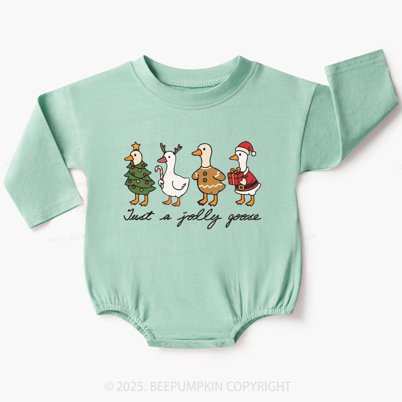 Just A Jolly Goose Baby Bubble Romper Beepumpkin