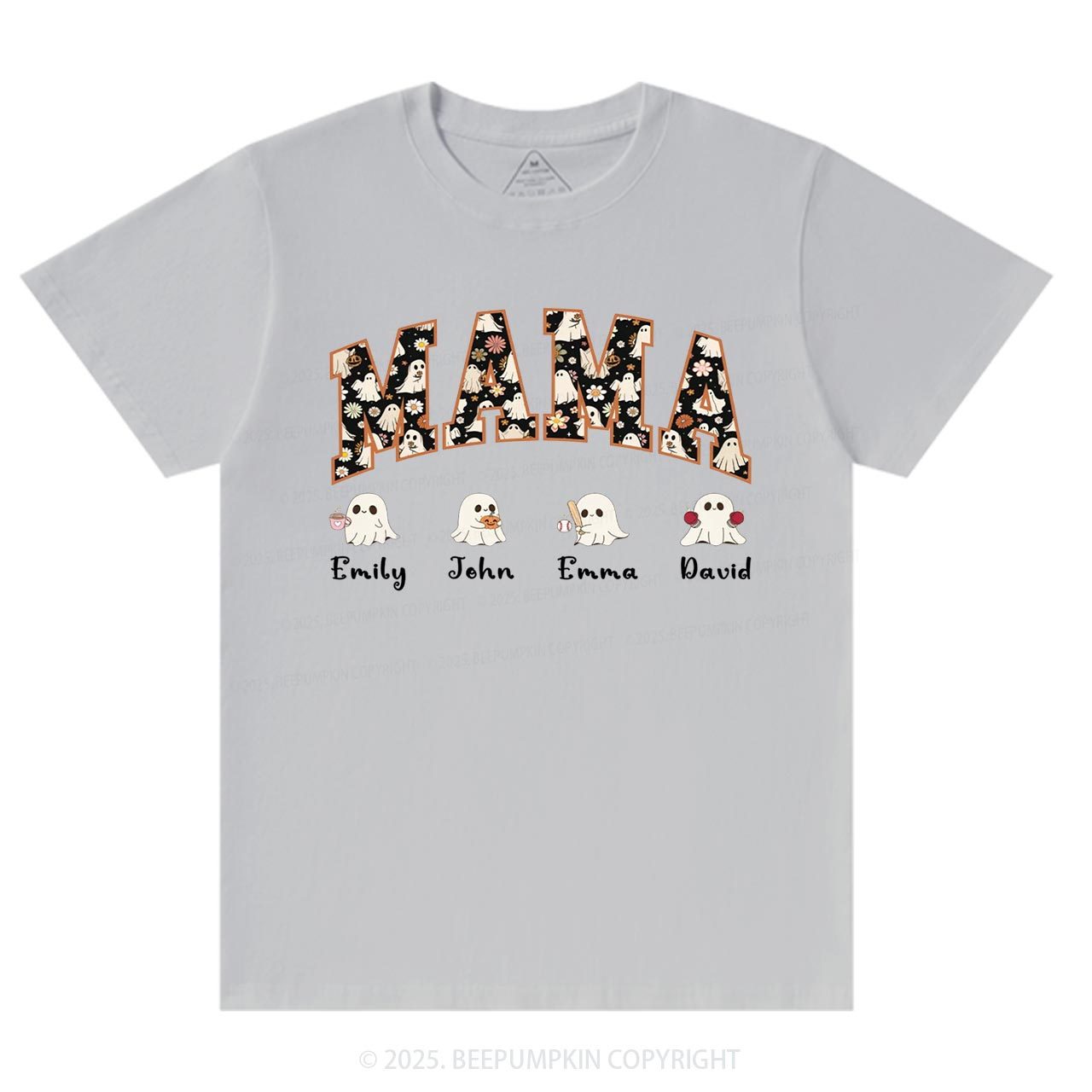 Personalized Ghost Mom Halloween T-Shirts Beepumpkin