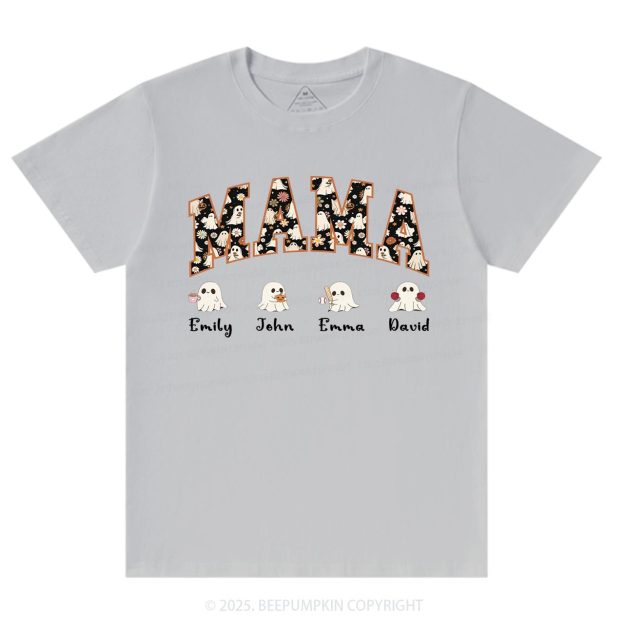 Personalized Ghost Mom Halloween T-Shirts Beepumpkin