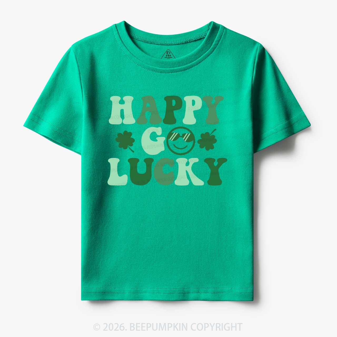 Leaf Happy Go Lucky St.Patricks Day Toddler&Kid's Tees Beepumpkin