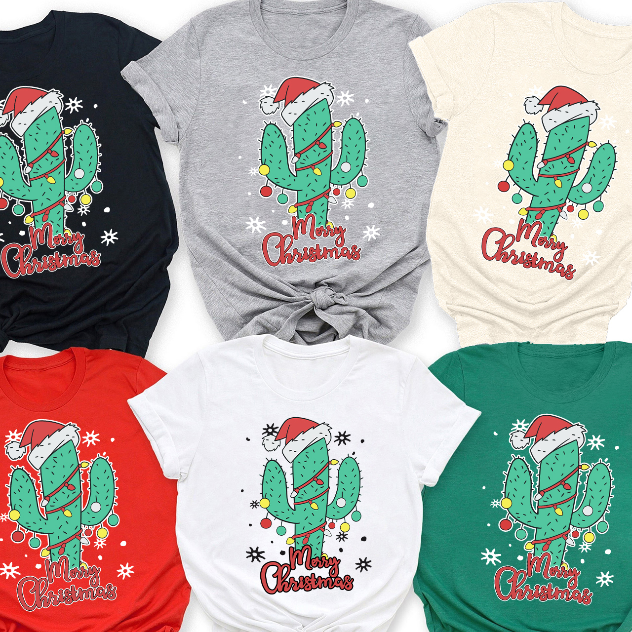 Cactus Christmas Family Shirt