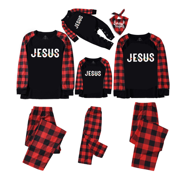 Jesus Christmas Light Family Matching Pajamas