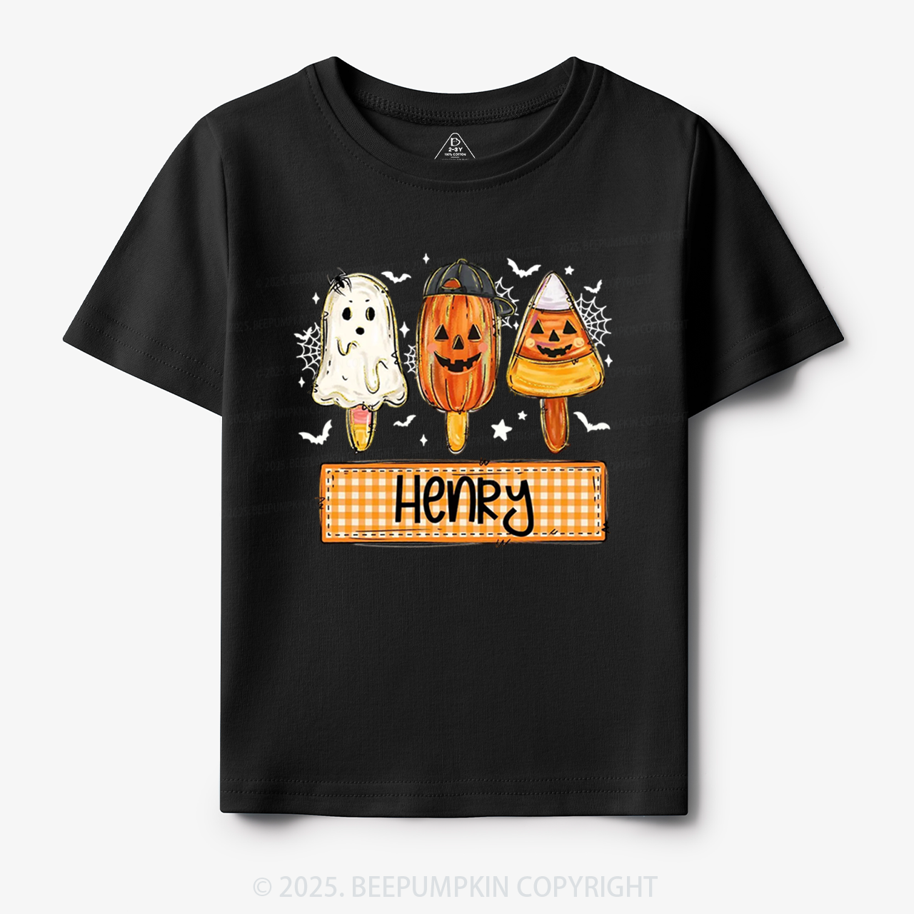 Personalized Boy Girl Halloween Toddler&Kid's Tees Beepumpkin