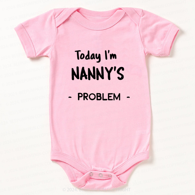 Personalized Today I'm Problem' Baby Bodysuit 7