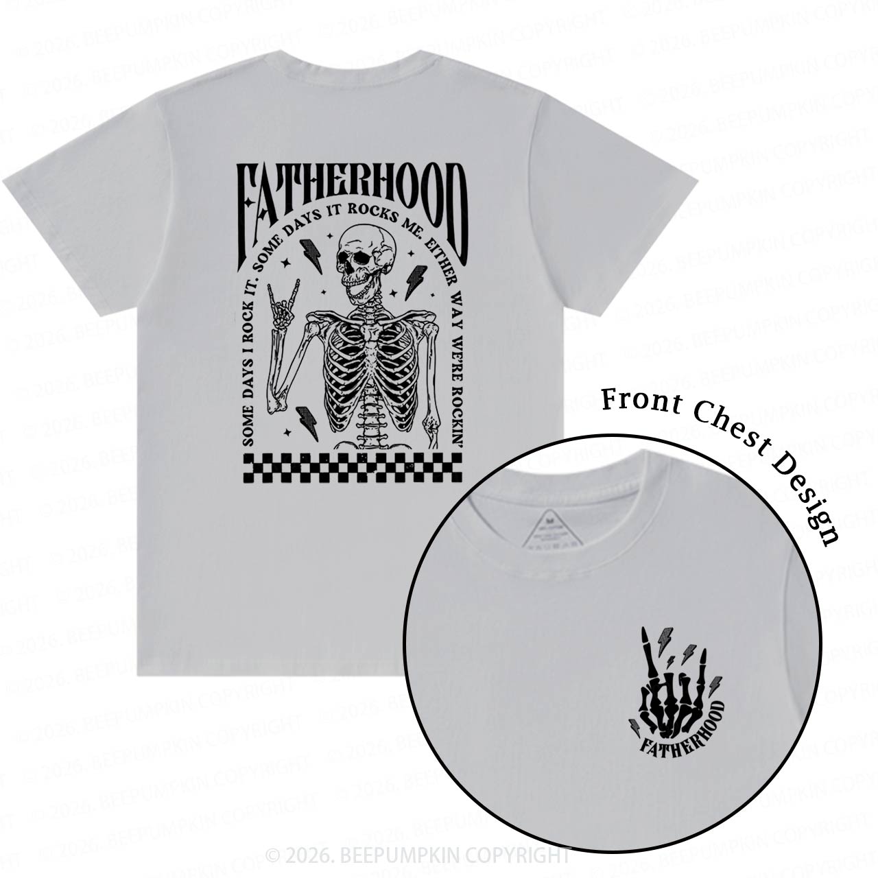 Fatherhood Funny Skeleton Retro T-Shirts