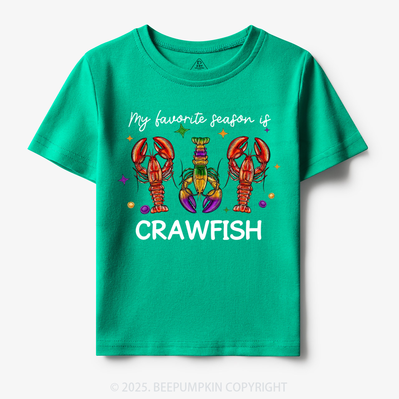 Mardi Gras Crawfish Toddler&Kid's Tees Beepumpkin