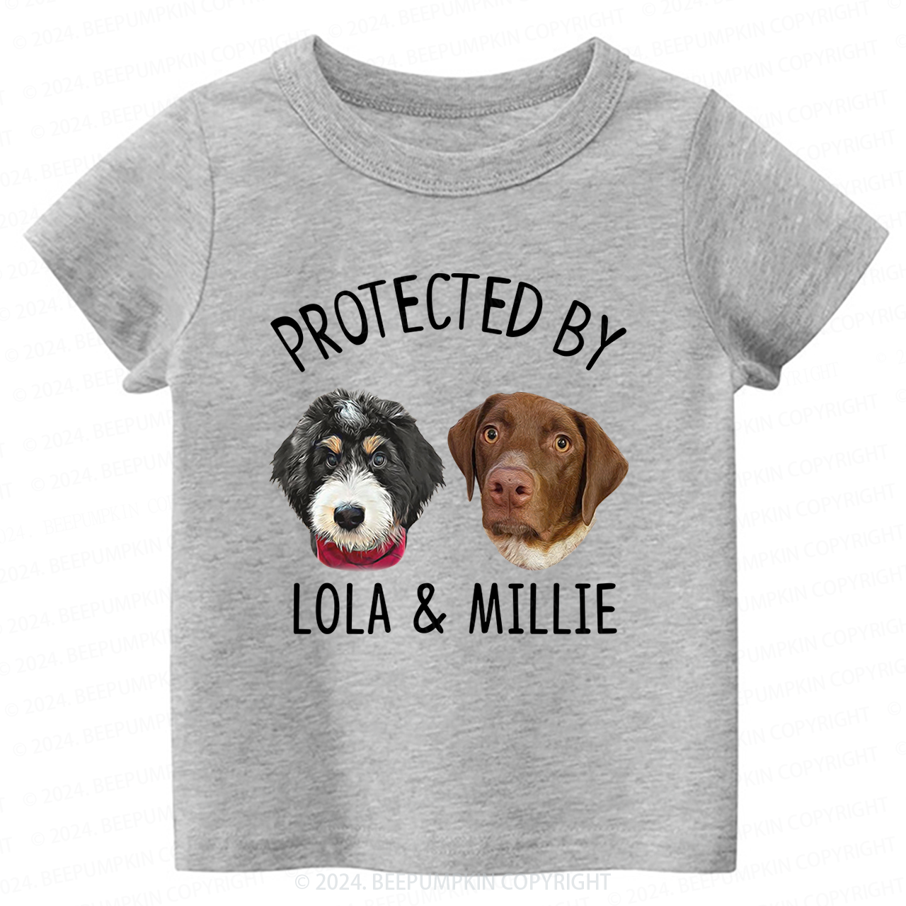 Personalized Digital Dogs And Cats Toddler&Kids Tees 