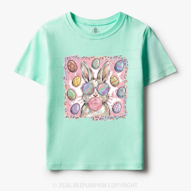 Retro Bubblegum Bunny Colorful Easter Eggs Toddler&Kids Tees