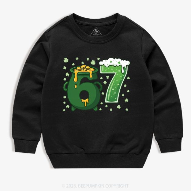 Six Seven St Patrick's Day Kid's Sweatshirt