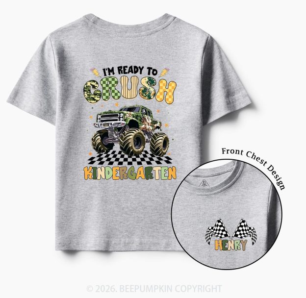 Personalized Ready To Crush Kindergarten Back to School Toddler&Kids Shirts