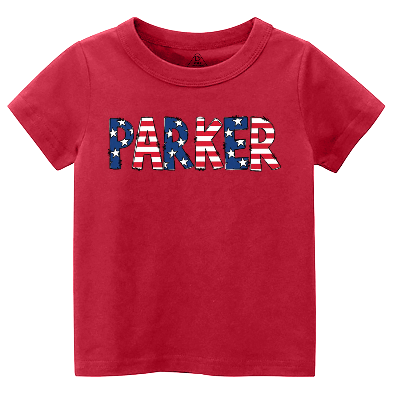Personalized Name Patriotic Letters Toddler&Kid's Tees Beepumpkin 