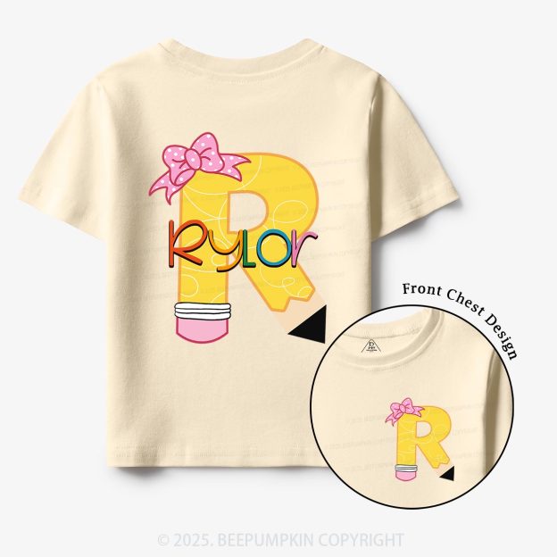 Personalized Pencil Perfect Name Toddler&Kid's Tees Beepumpkin