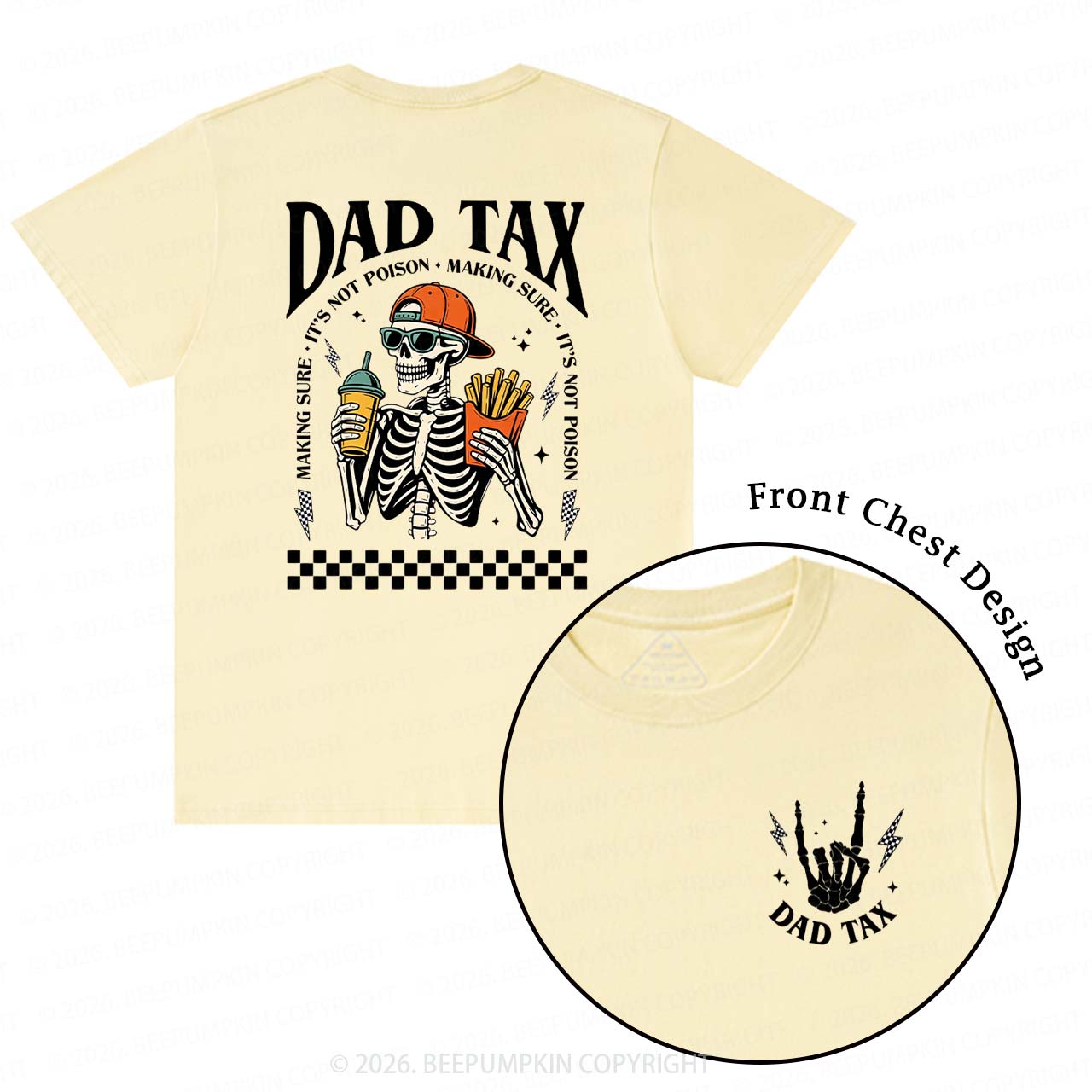 Funny Dad Tax Skeleton T-Shirts