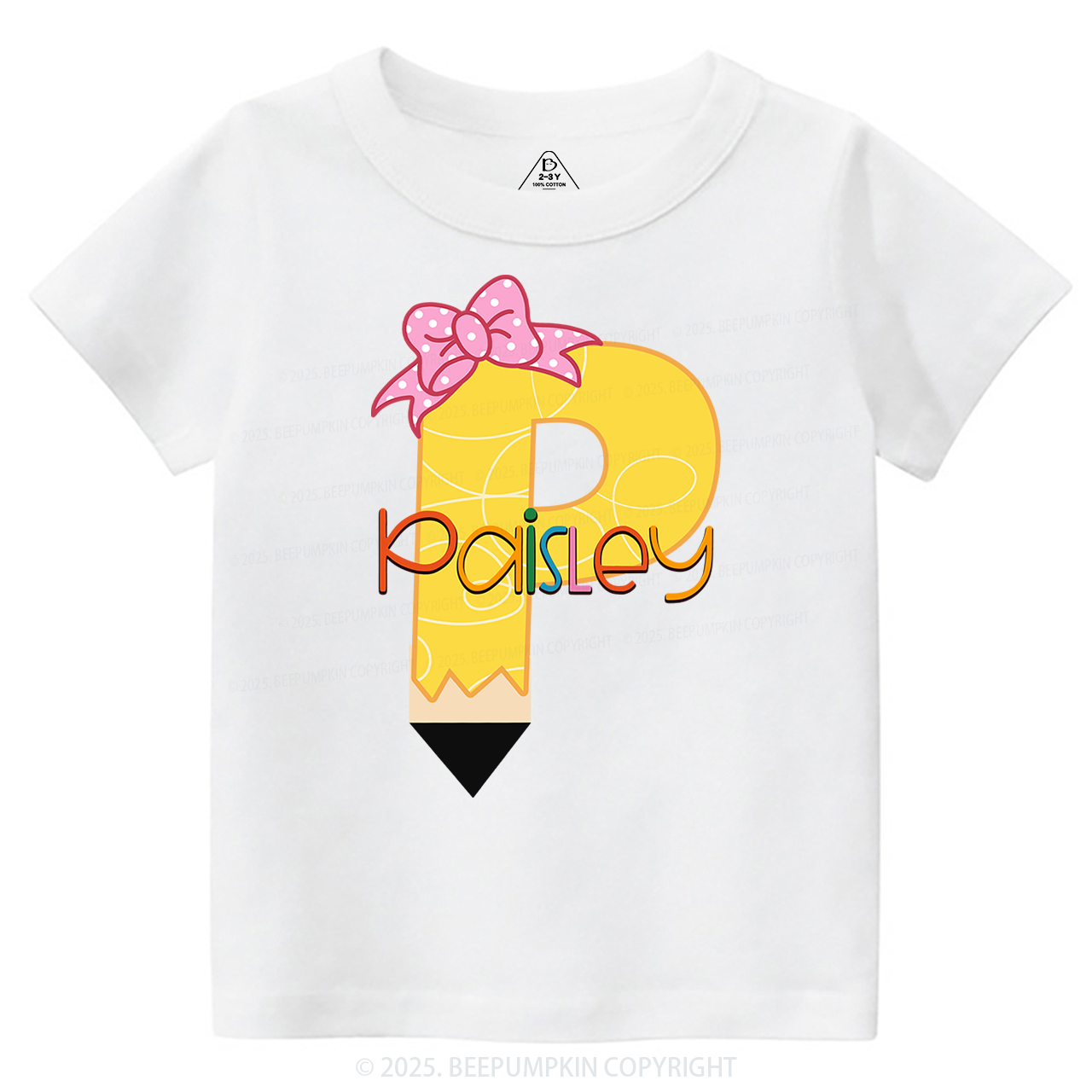 Personalized Pencil Back To School Shirt 